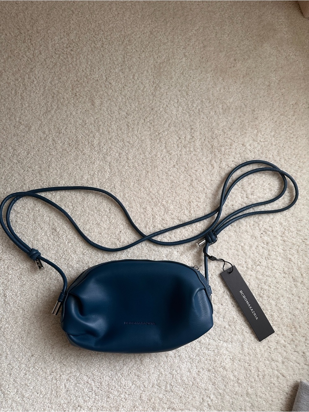 BCBG max azira teal clutch with crossbody strap